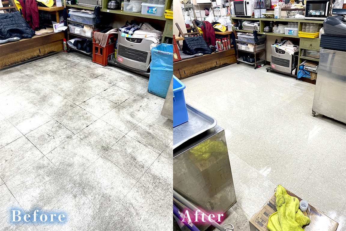 ほうらく様床面清掃